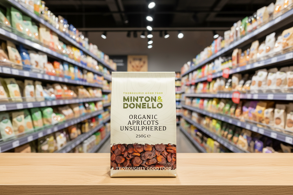 6 x Minton & Donello Apricots Unsulphured - 250g