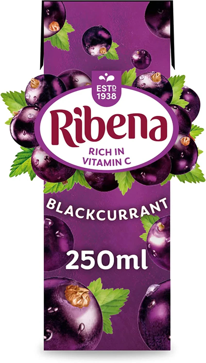 24 x Ribena Blackcurrant Juice Drink Carton 250Ml