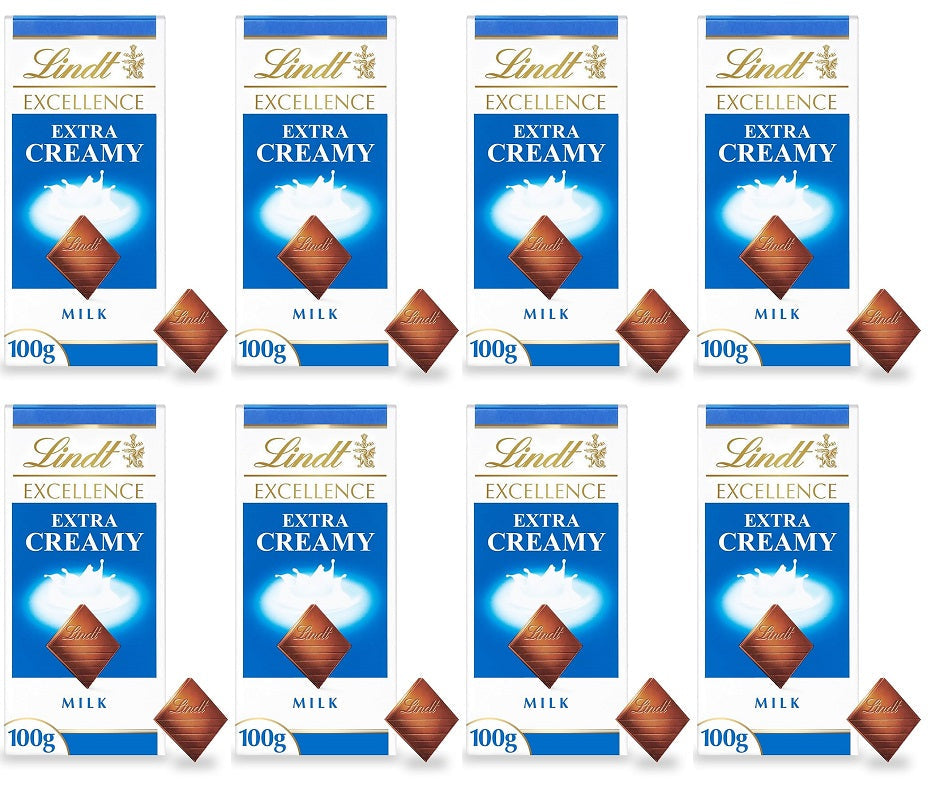 8 x Lindt Excellence Extra Creamy - 100GM
