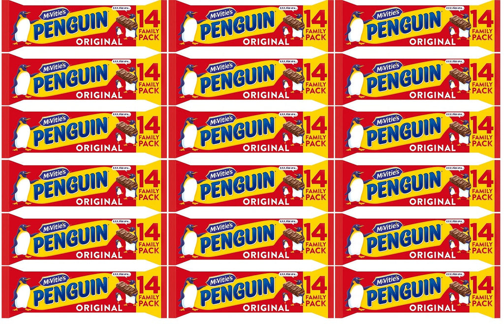 18 x Mcvitie's Penguin Milk Twin 14pk - 344GM