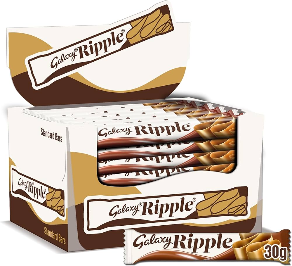 36 x Galaxy Ripple Milk Chocolate Snack Bar 30G