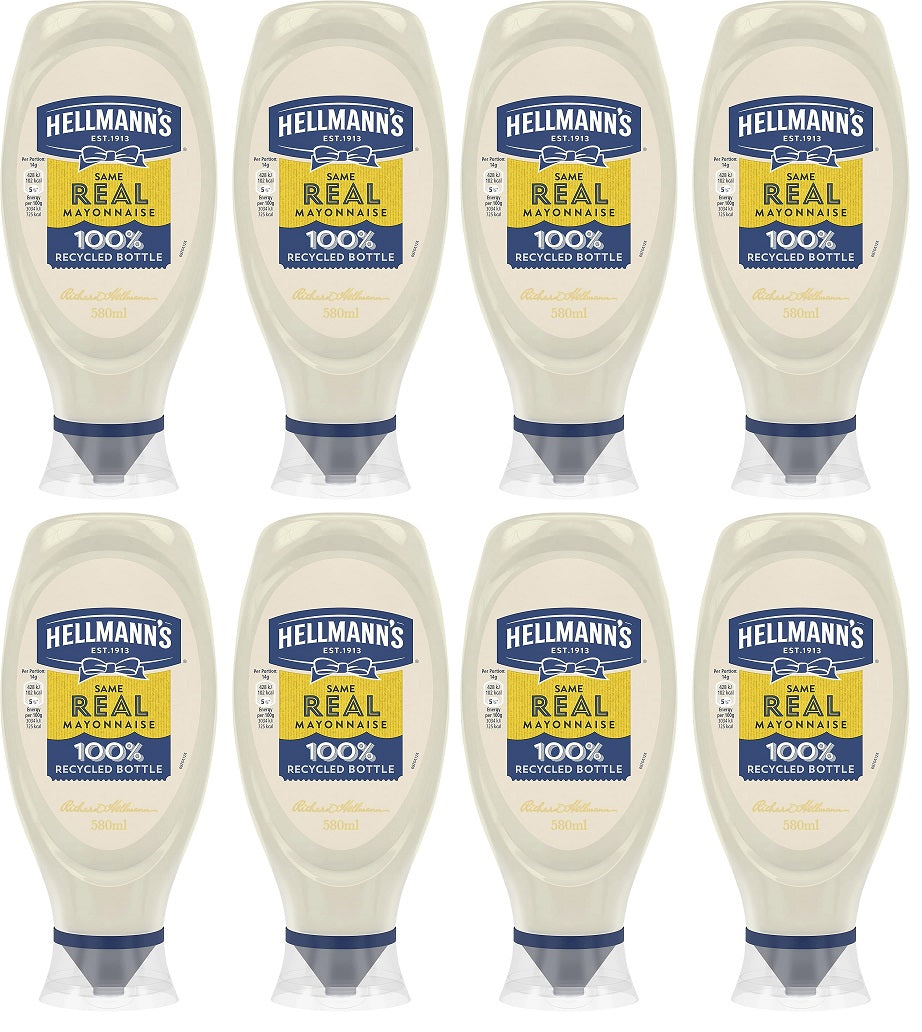 8 x Hellmann's  Mayonnaise Real 580 Ml