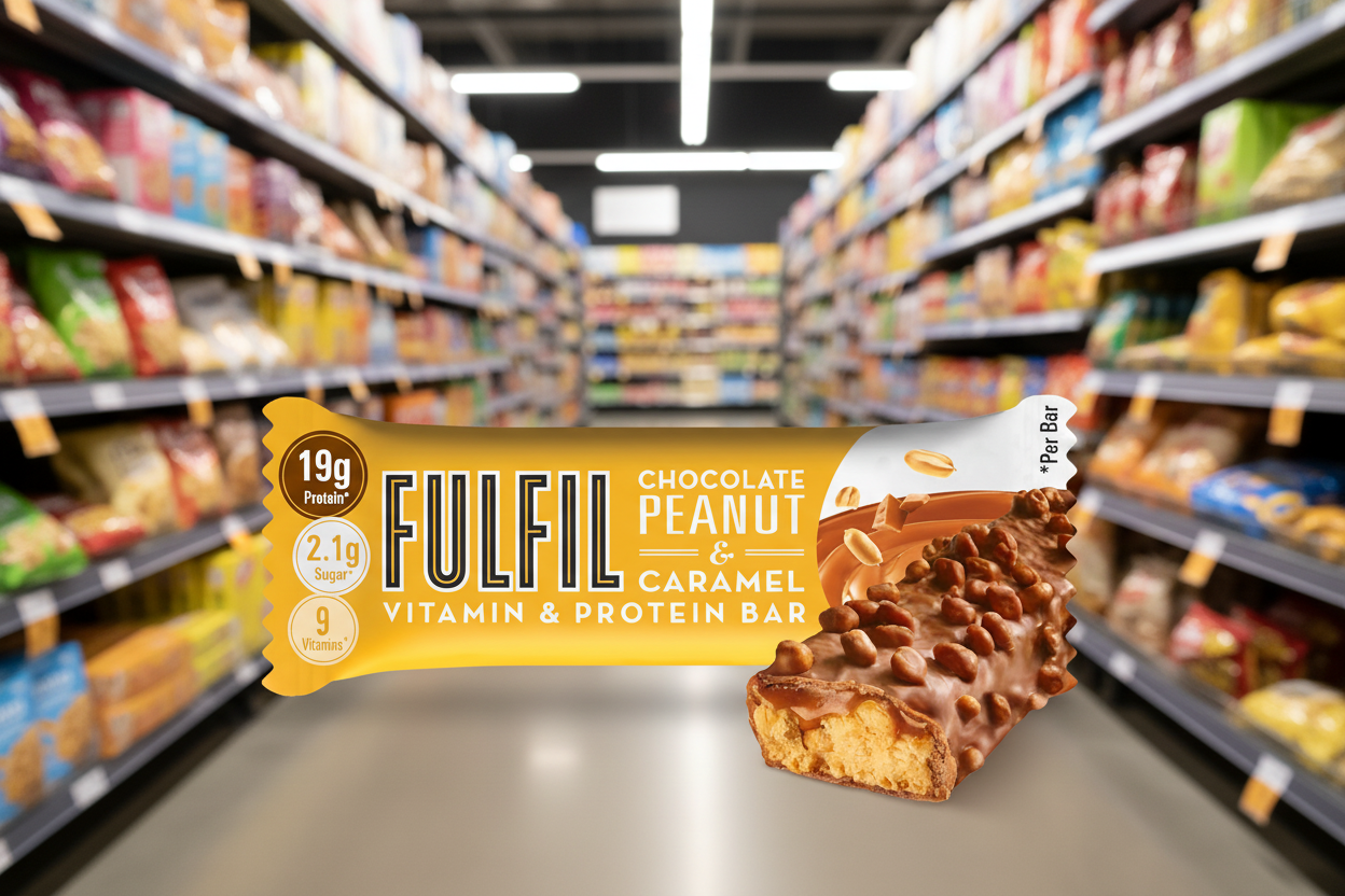 15 x Fulfil Peanut & Caramel Vitamin & Protein Bar 55G