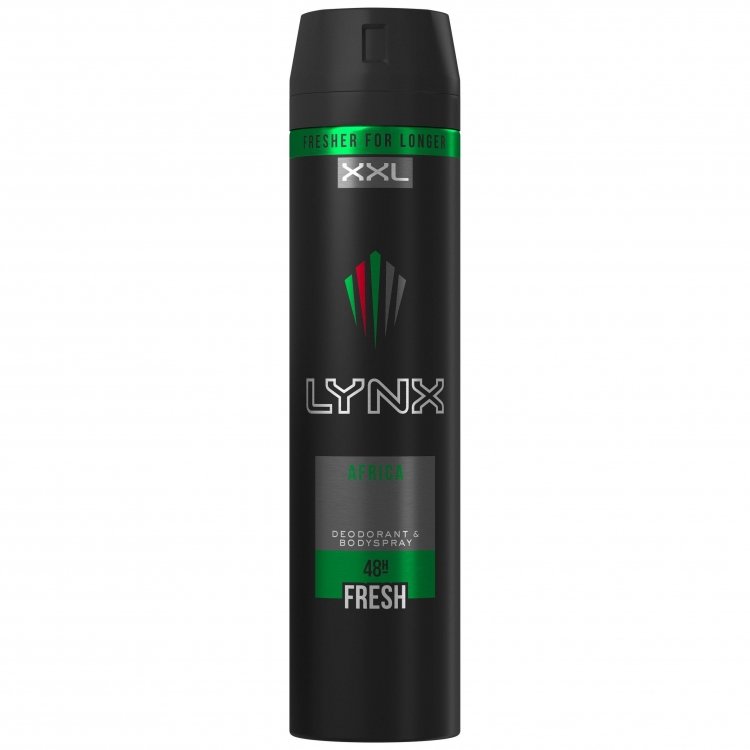 6 x Lynx  Aerosol Bodyspray Africa 250 Ml