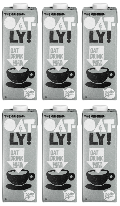 6 x Oatly Barista Oat Milk - 1Ltr