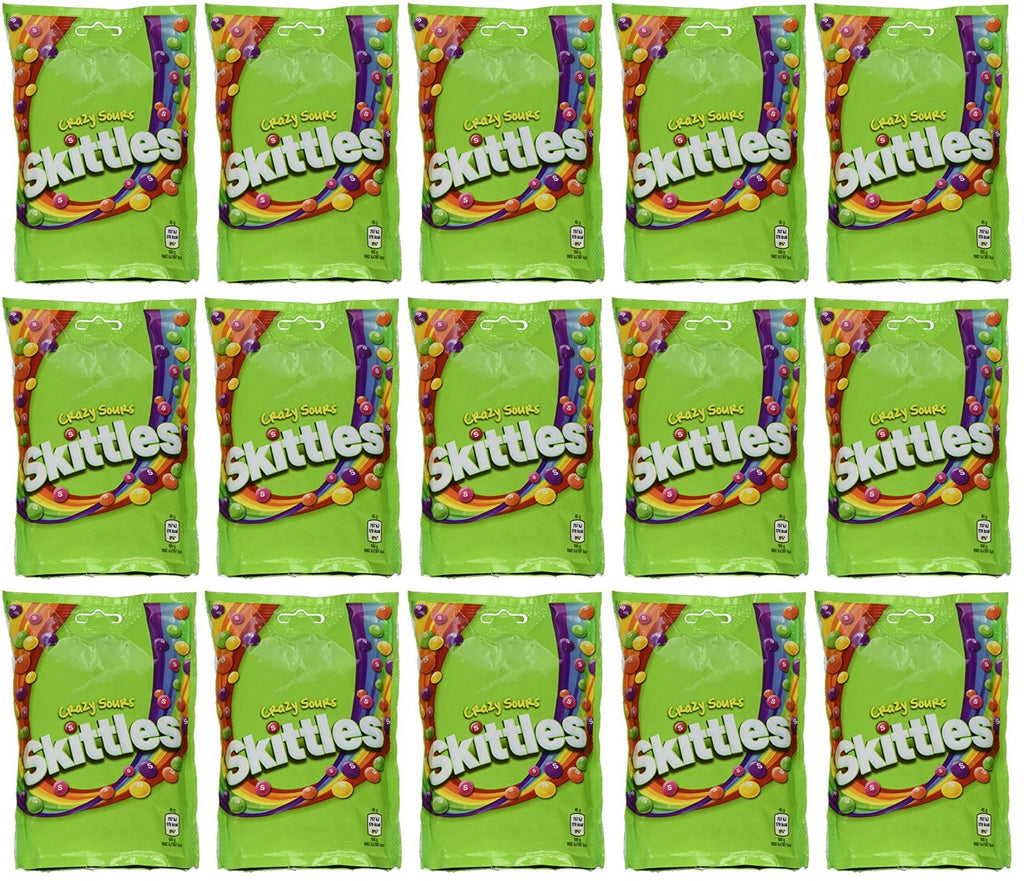 15 x Skittles Crazy Sours 136G
