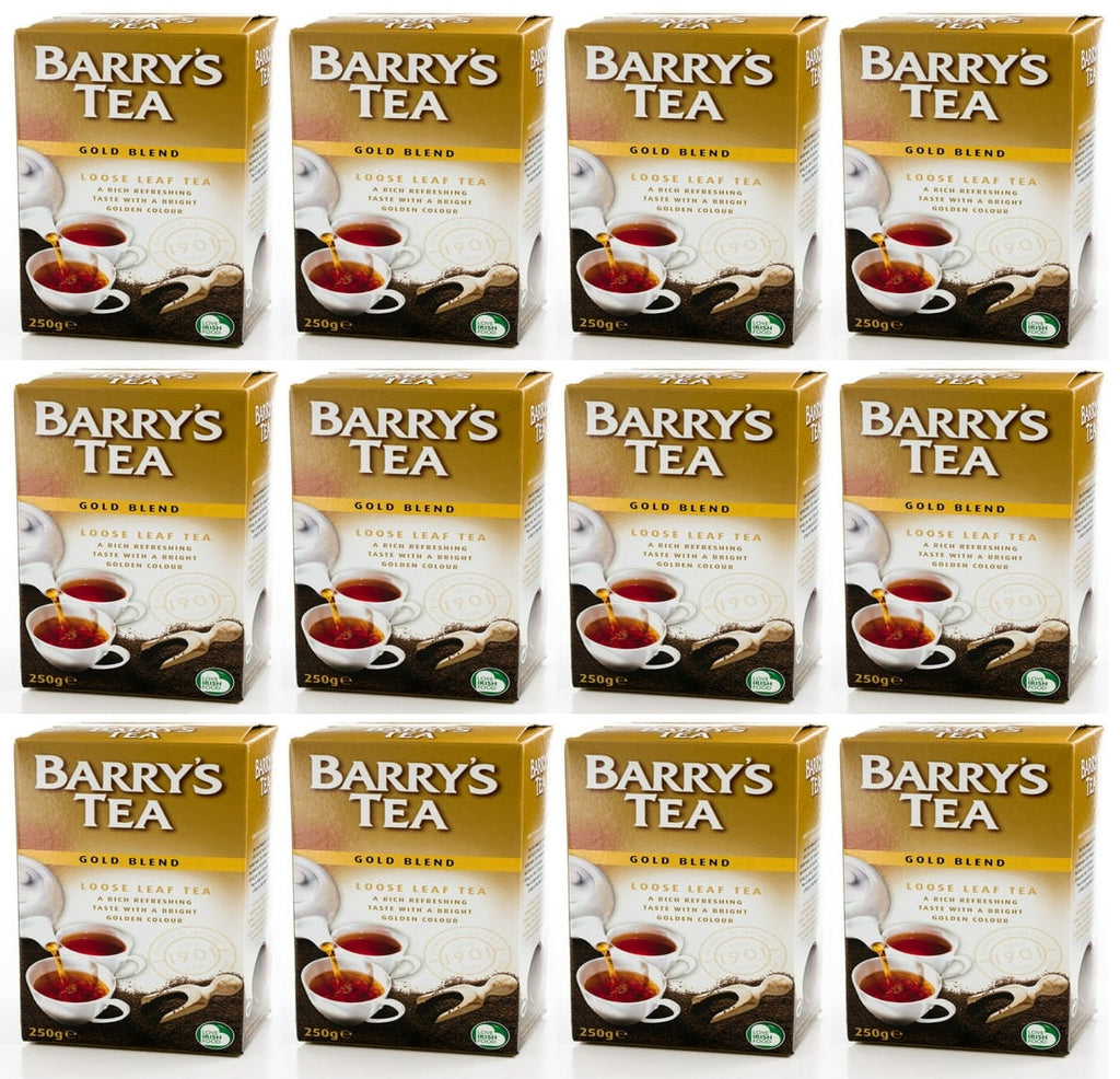 12 x Barry's Tea Loose Leaf Gold Blend 250G