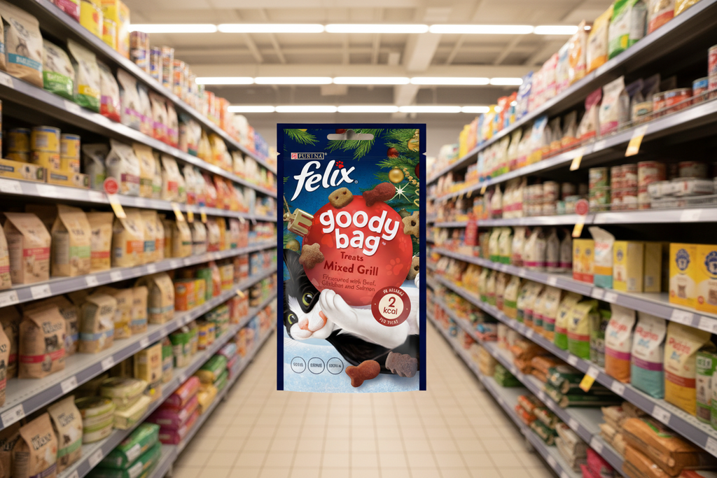 8 x Purina Felix Treats Goody Bag Mixed Grill 60Gm