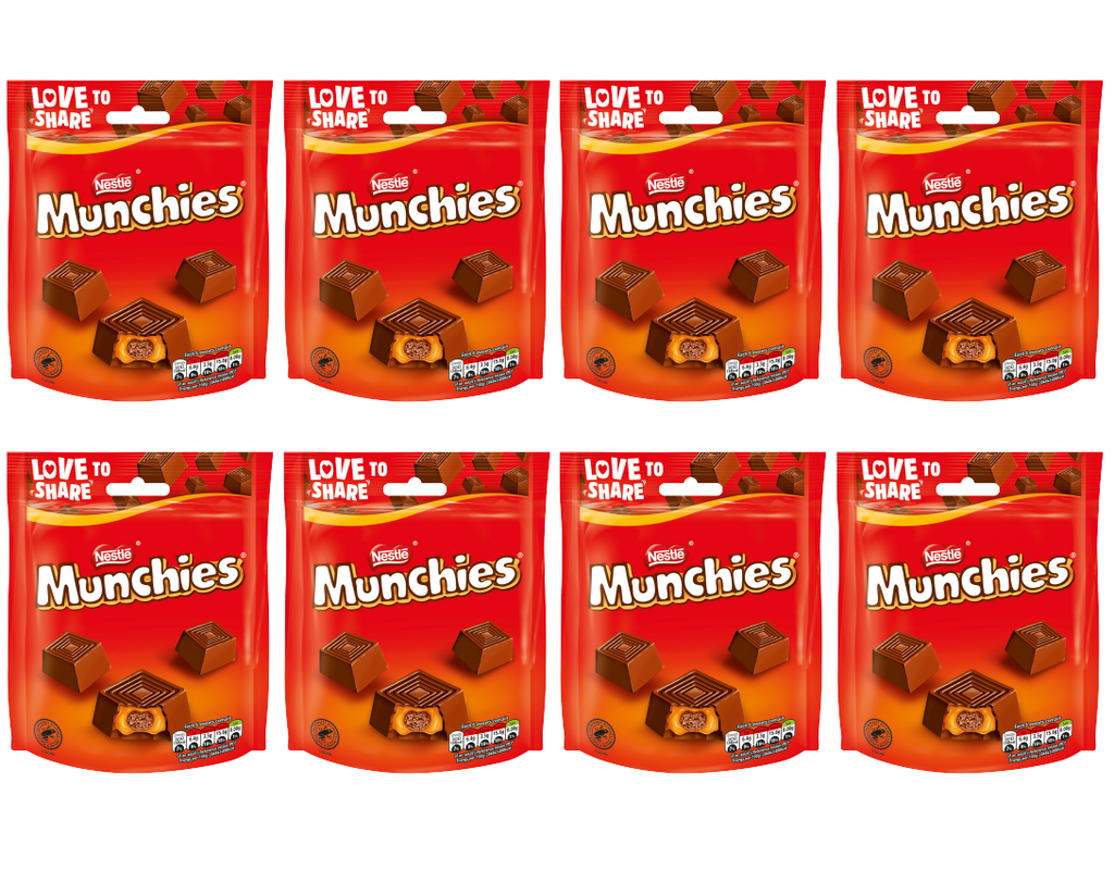 8 x Munchies Pouch Bag 104Gm