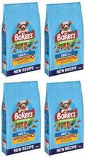 4 x Purina Bakers Adult Chicken & Vegetable 3Kg