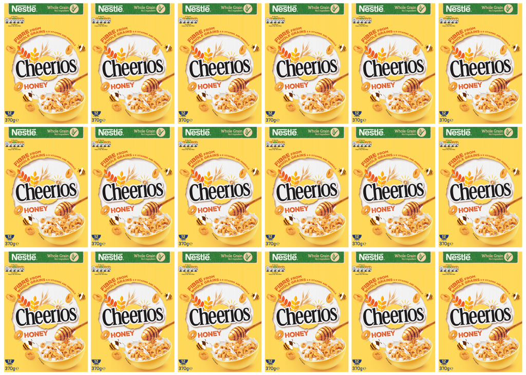 18 x Nestle Honey Cheerios - 370Gm