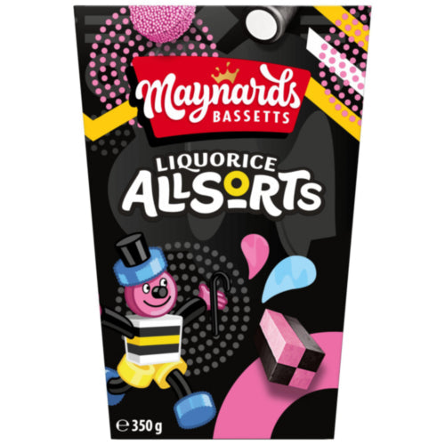 6 x Maynards Bassetts Liquorice Allsorts Sweets Carton - 300GM