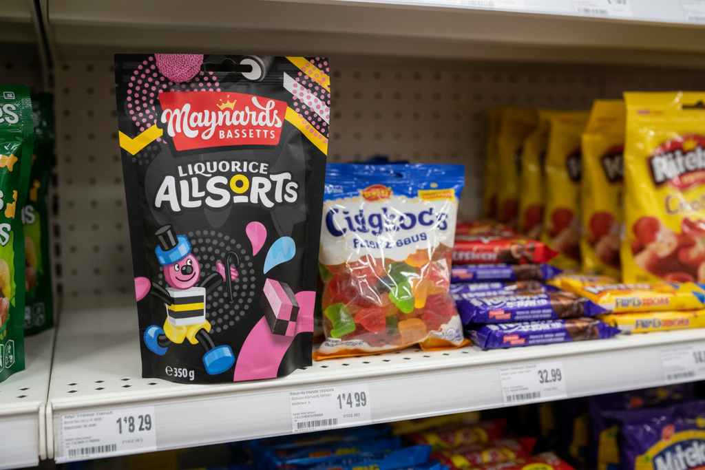 6 x Maynards Bassetts Liquorice Allsorts Sweets Carton - 300GM
