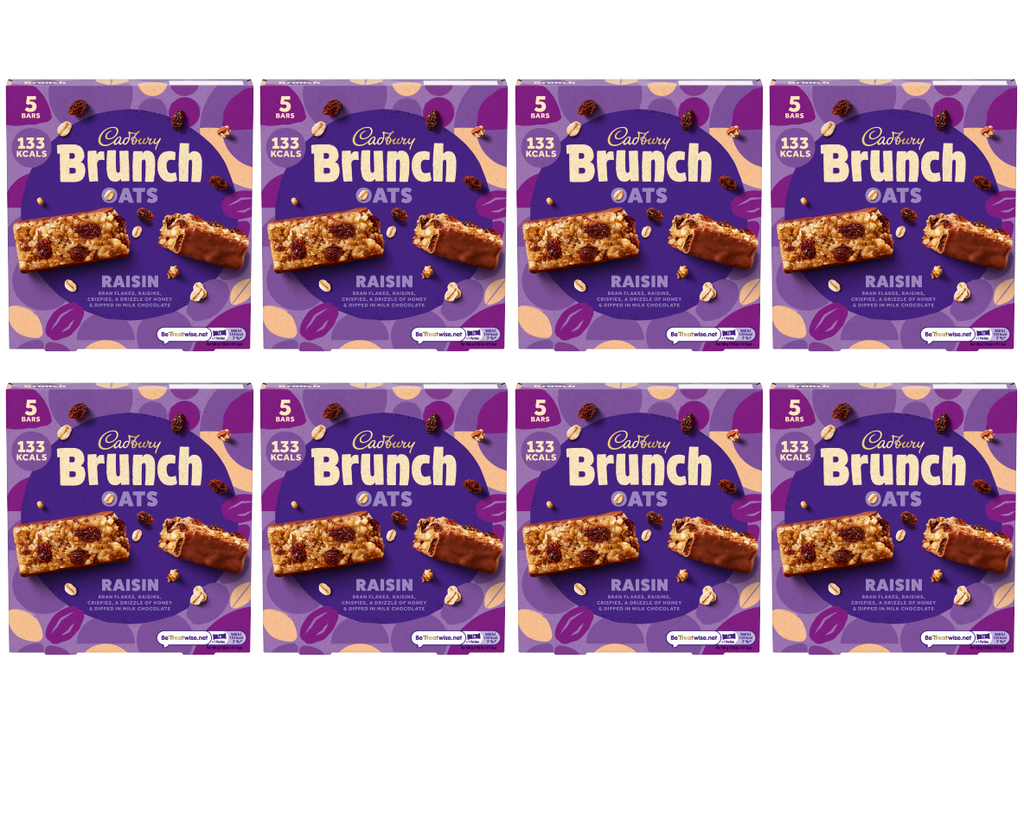 8 X Cadbury Brunch Raisin 4 Pack 160G