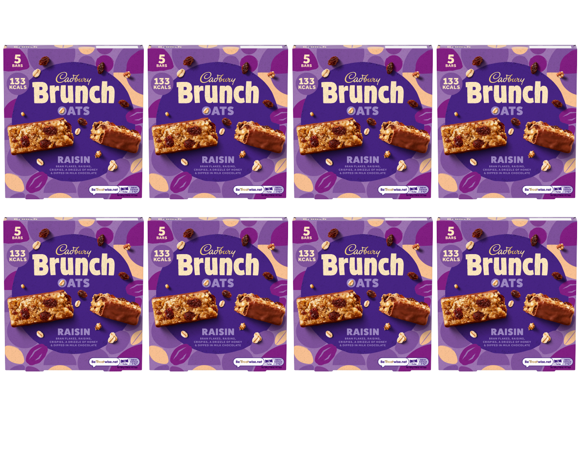 8 X Cadbury Brunch Raisin 4 Pack 160G