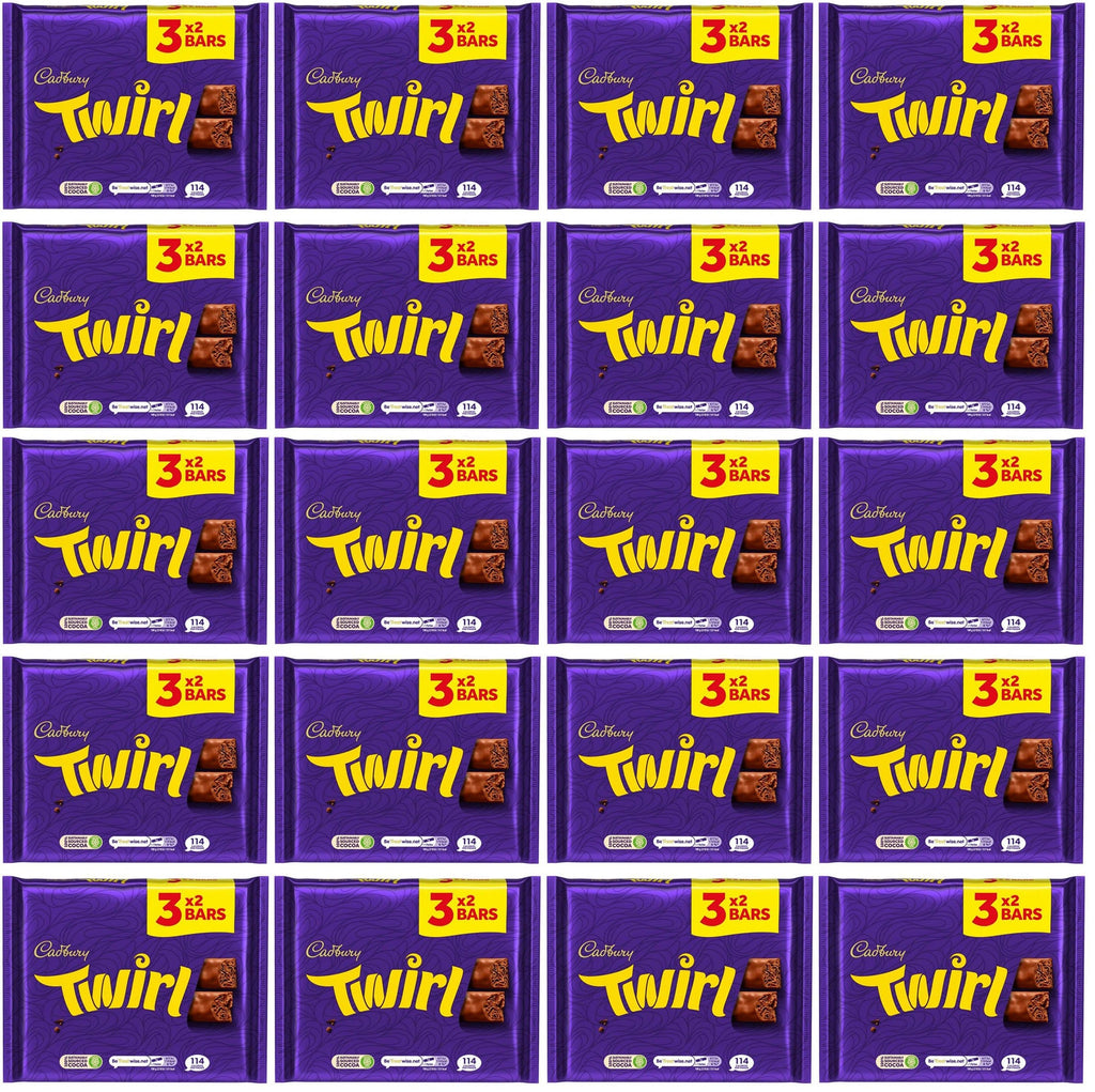 20 x Cadbury Twirl Snacksize 3pk - 129GM