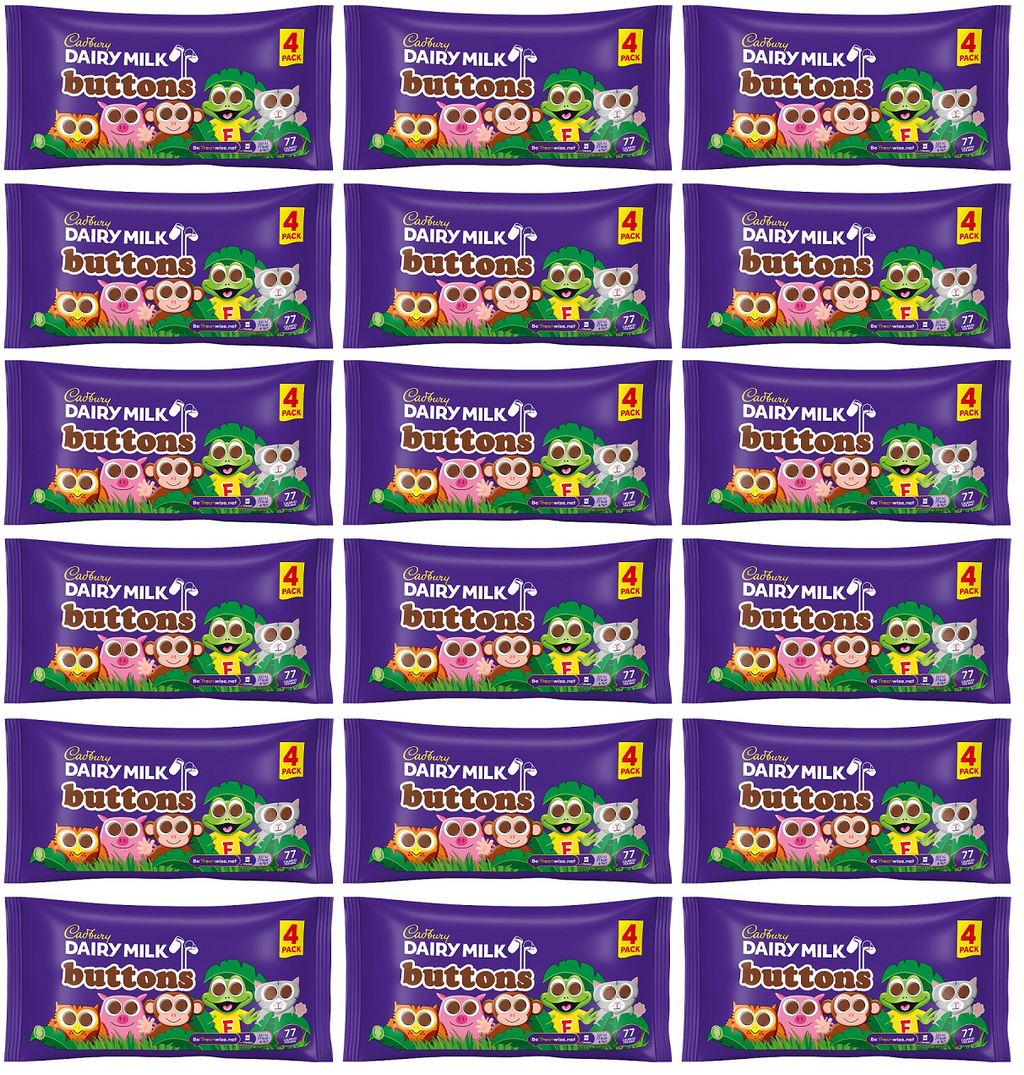 18 x Cadbury Dairy Milk Buttons 4pk - 57.6GM