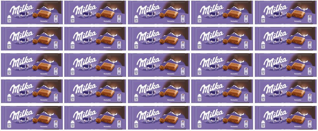 25 x Milka Noisette Large Bar - 90GM