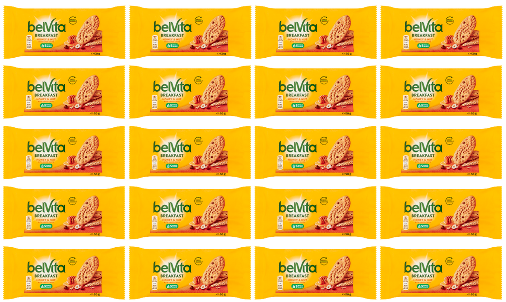 20 x Belvita Honey & Nut 50Gm