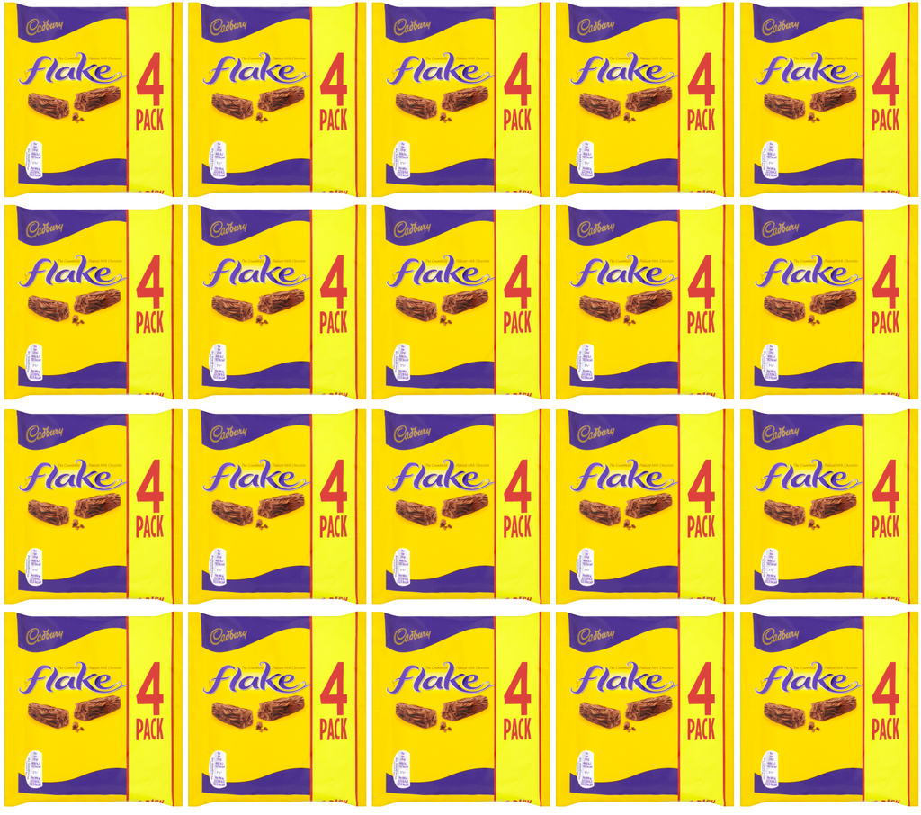 20 x Cadbury Flake Snacksize 4Pk 80Gm