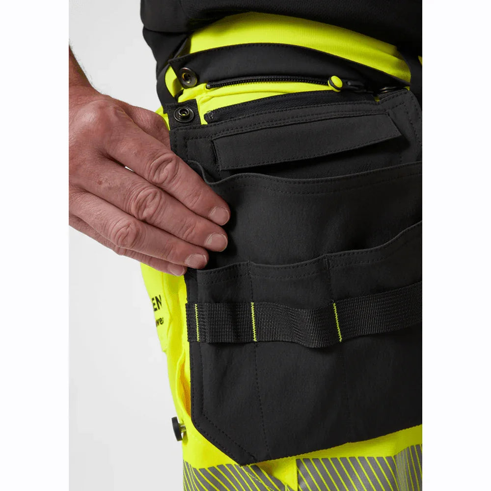 Helly Hansen 77502 ICU BRZ Hi-Vis Pirate Construction Pants Trousers, Class 1