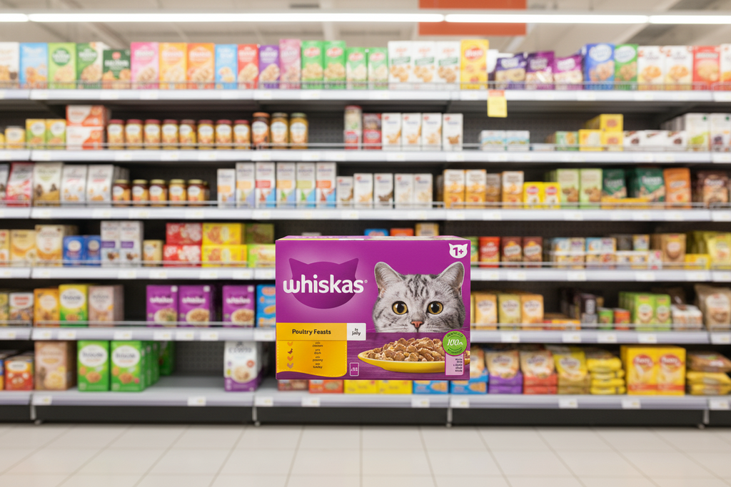 4 x Whiskas 1+ Poultry Feasts In Jelly 12 X 85G (1.02Kg)