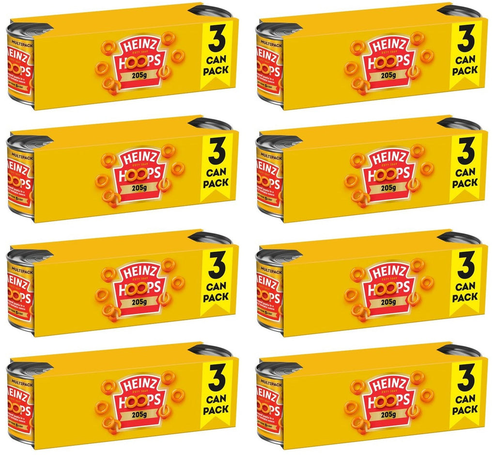 8 x Heinz Hoops 3 X 205G