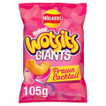 9 x Walkers Wotsits Giants Prawn Cocktail Snacks Crisps 105G