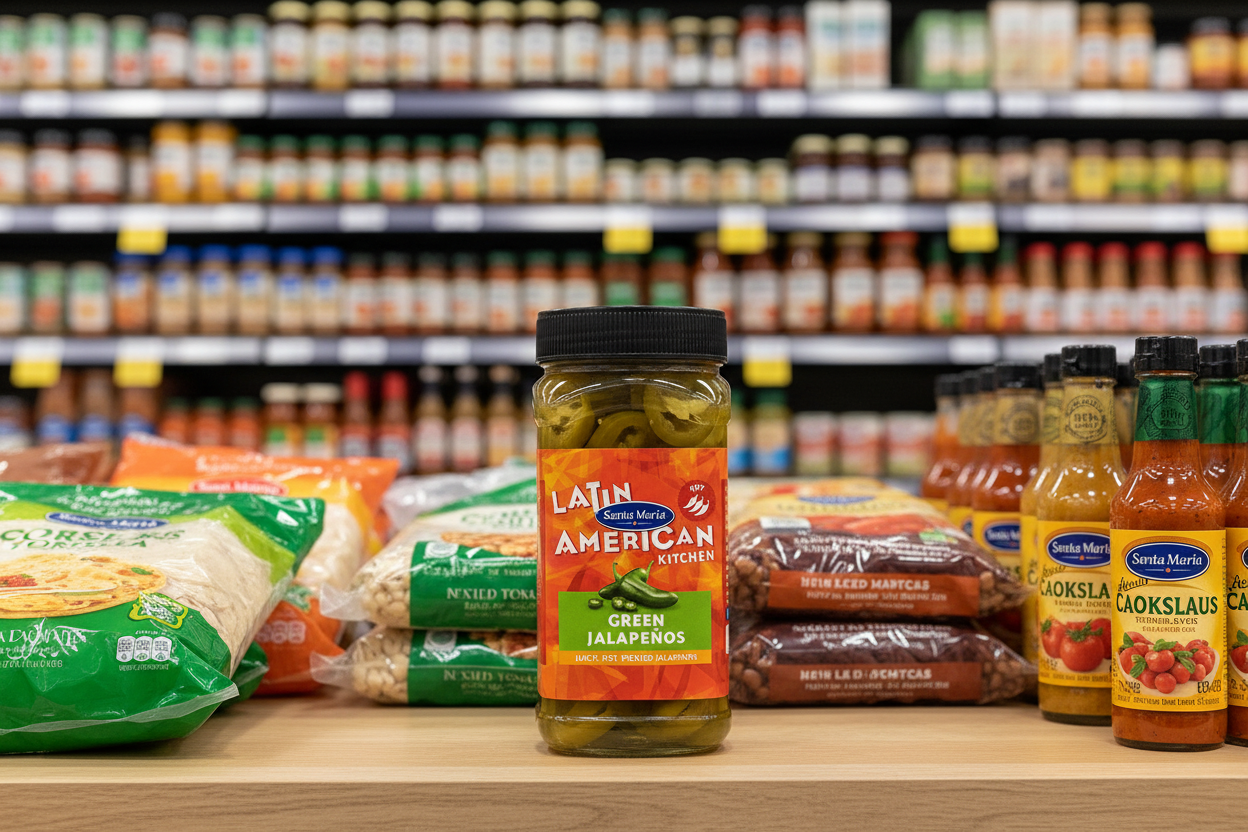 12 x Santa Maria Hot Green Jalapeños 500G