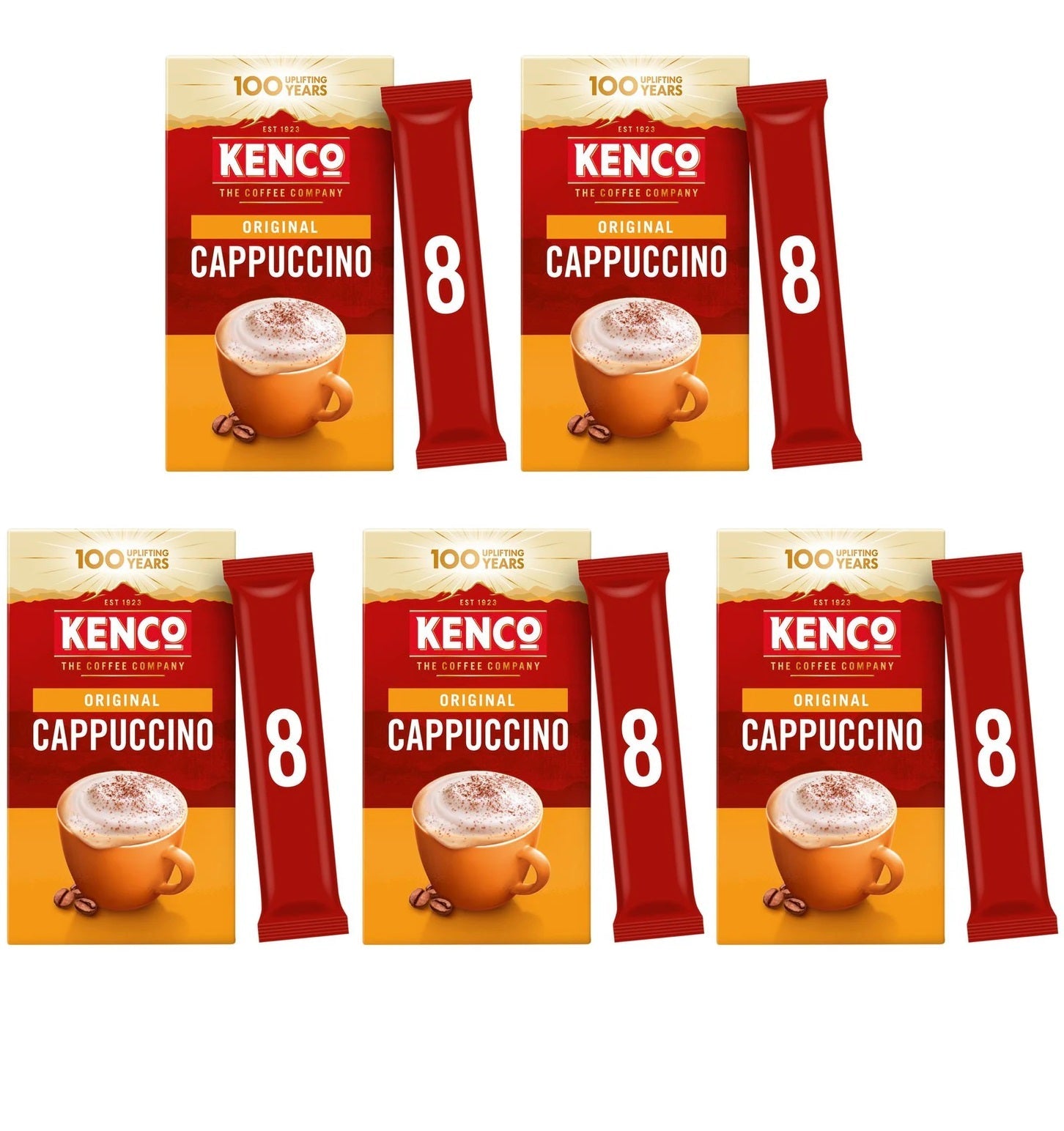 5 x Kenco Original Cappuccino 8 X 14.8G