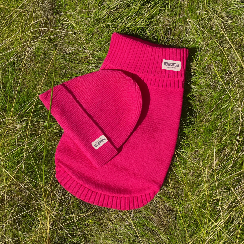 Fandango Pink British Wool Beanie Hat