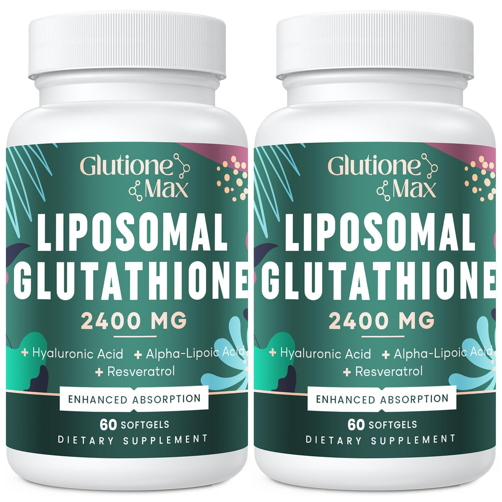 8-in-1 Liposomal Glutathione 2400 MG – High-Absorption Antioxidant Formula (120 Softgels) with Hyaluronic Acid, Alpha-Lipoic Acid & Resveratrol