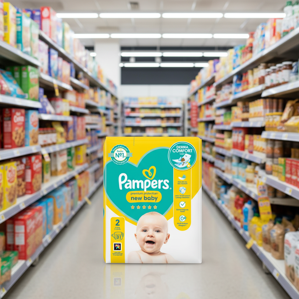 4 x Pampers New Baby Size 2 31 Pack