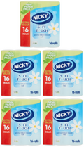 5 x Nicky Soft Touch White 16 Roll