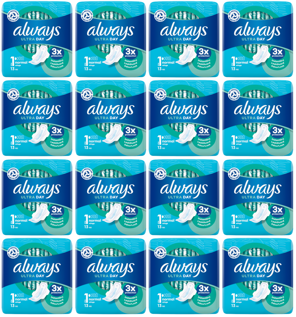 16 x Always Ultra Normal Plus - 13 Pack