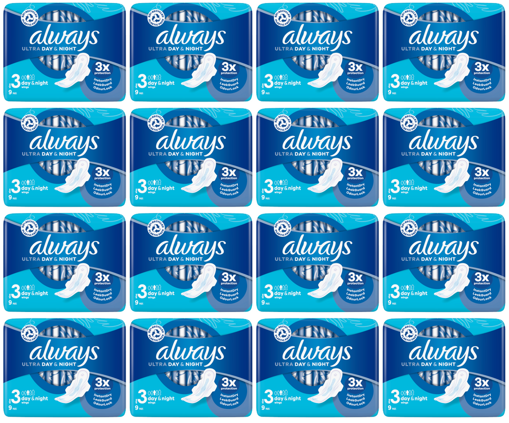 16 x Always Ultra Night - 9 Pack