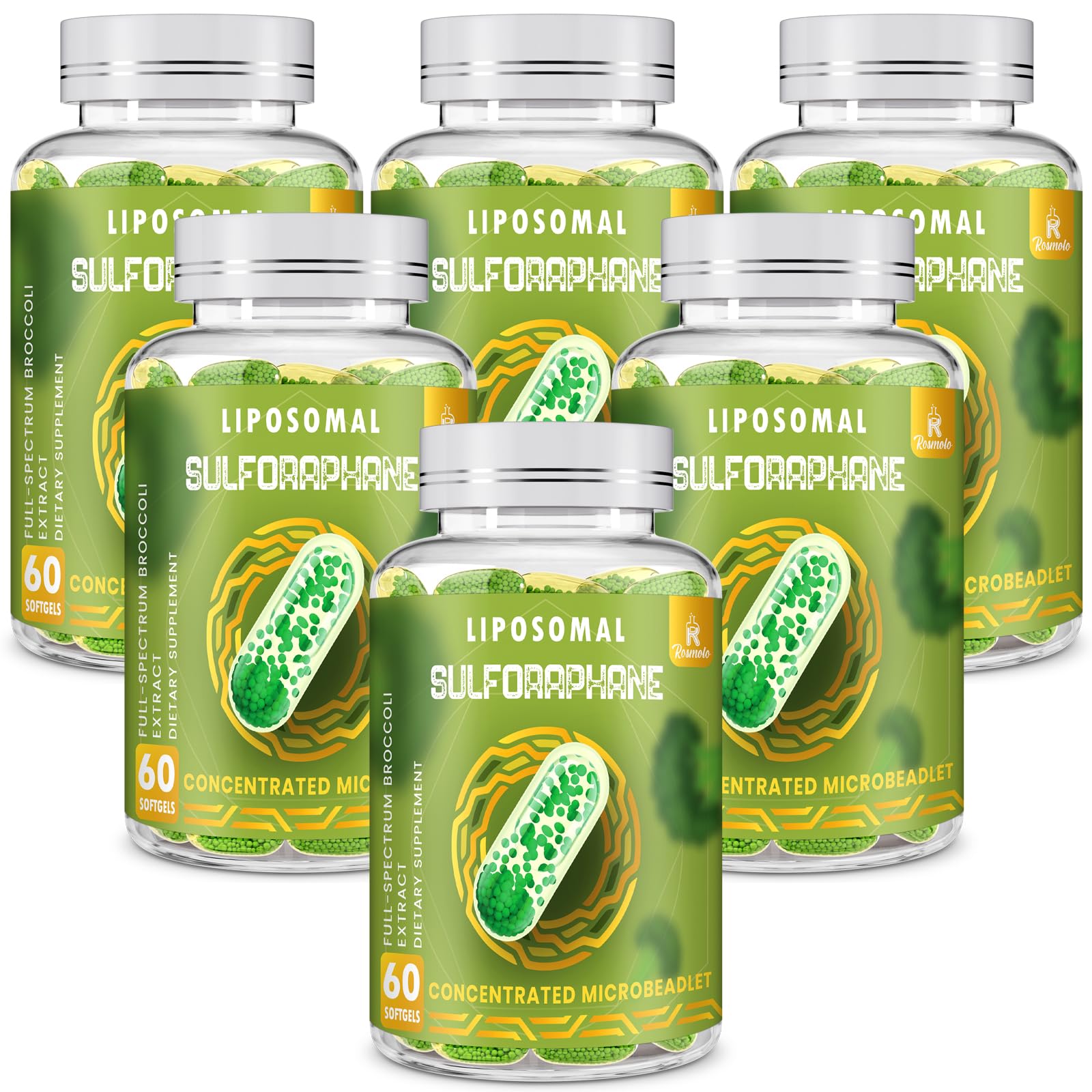 800 mg Liposomal Sulforaphane – Dual-Delivery, Full-Spectrum Broccoli Extract | 360 Softgels