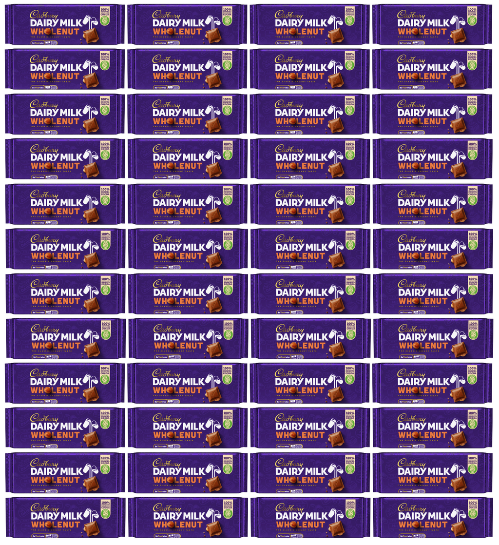 48 x Cadbury Wholenut Std Irish - 53Gm