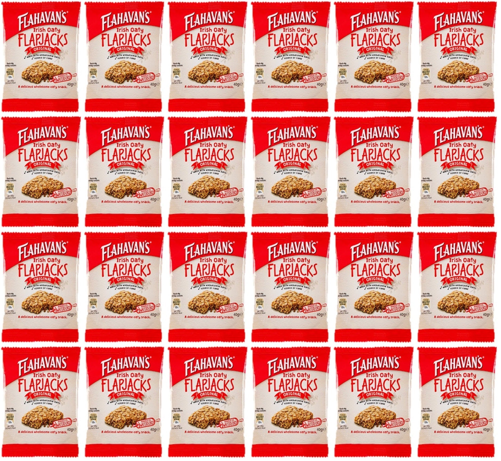 24 x Flahavan's Irish Oaty Flapjacks Original 40G