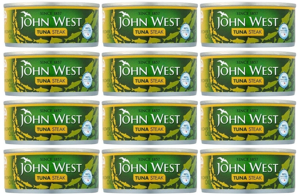 12 x John West Tuna Steak In Sunflower Oil 160G