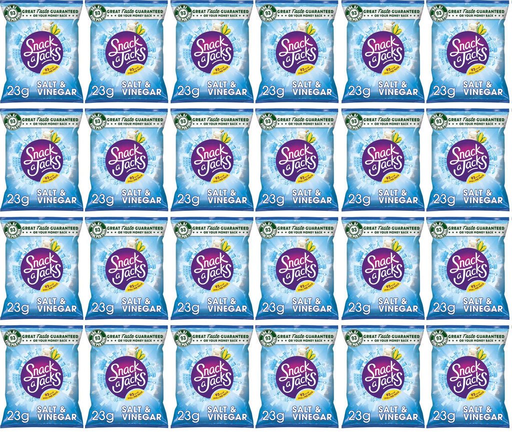 24 x Snack A Jacks Salt & Vinegar Rice Cakes Crisps 23G