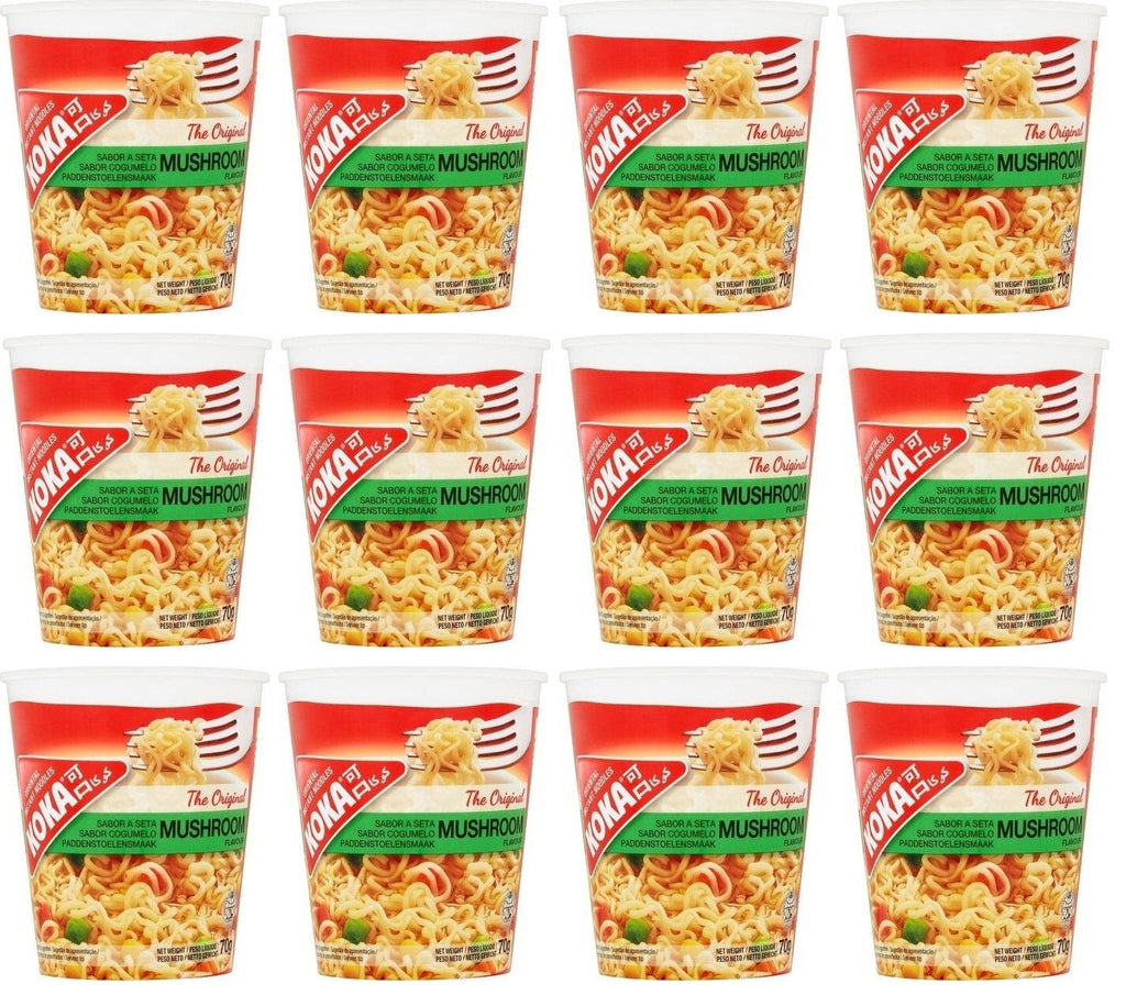 12 x Koka The Original Mushroom Flavour Oriental Instant Noodles 70G
