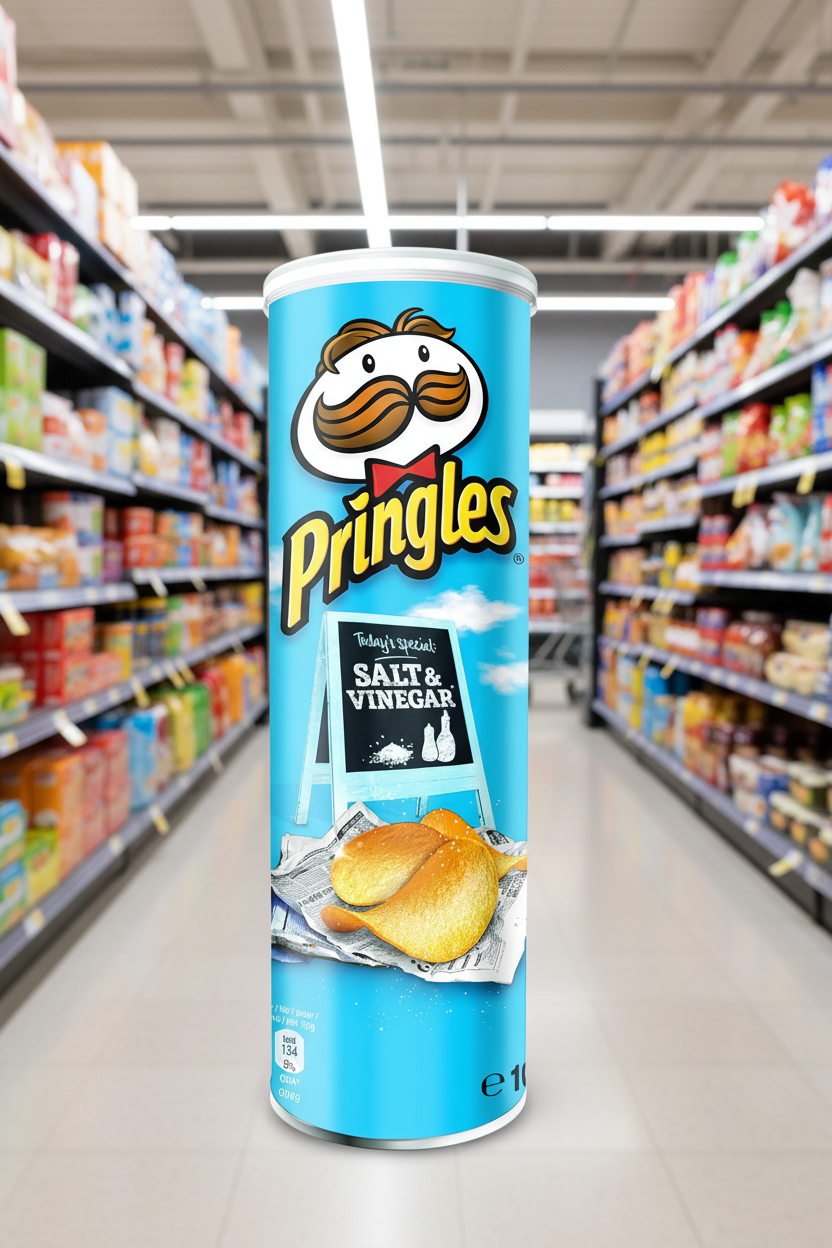 6 x Pringles Salt & Vinegar - 165GM