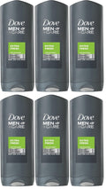 6 x Dove Men + Care Extra Fresh Body And Face Wash 250Ml