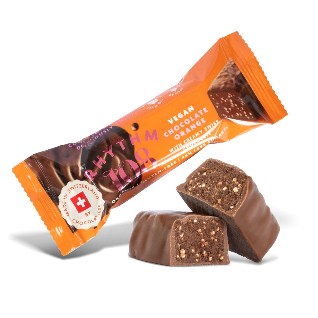 15 x Rhythm 108 Orange Bar Dark Choc - 33g