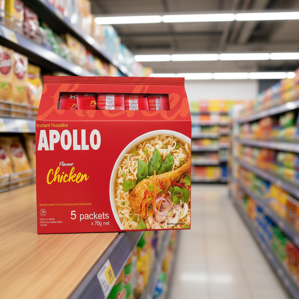 8 x Apollo Packet Noodles Chicken - 5Pk