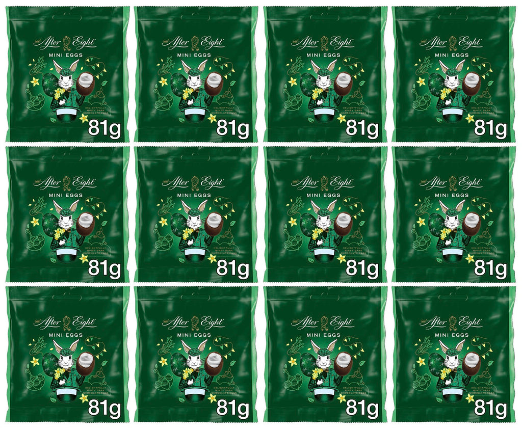 12 x After Eight Dark Mint Choc Mini Eggs Sharing Bag - 81GM
