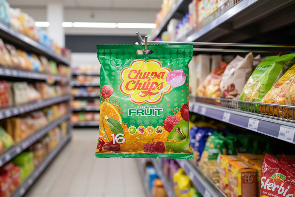 24 x Chupa Chups 16 Assorted Fruit Flavour Lollipops 192G