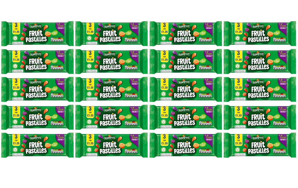 20 X Rowntrees Fruit Pastilles 3Pk Vegan 128G