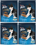 4 x Felix Doubly Delicious Salmon & Veg Dry Cat Food 750G